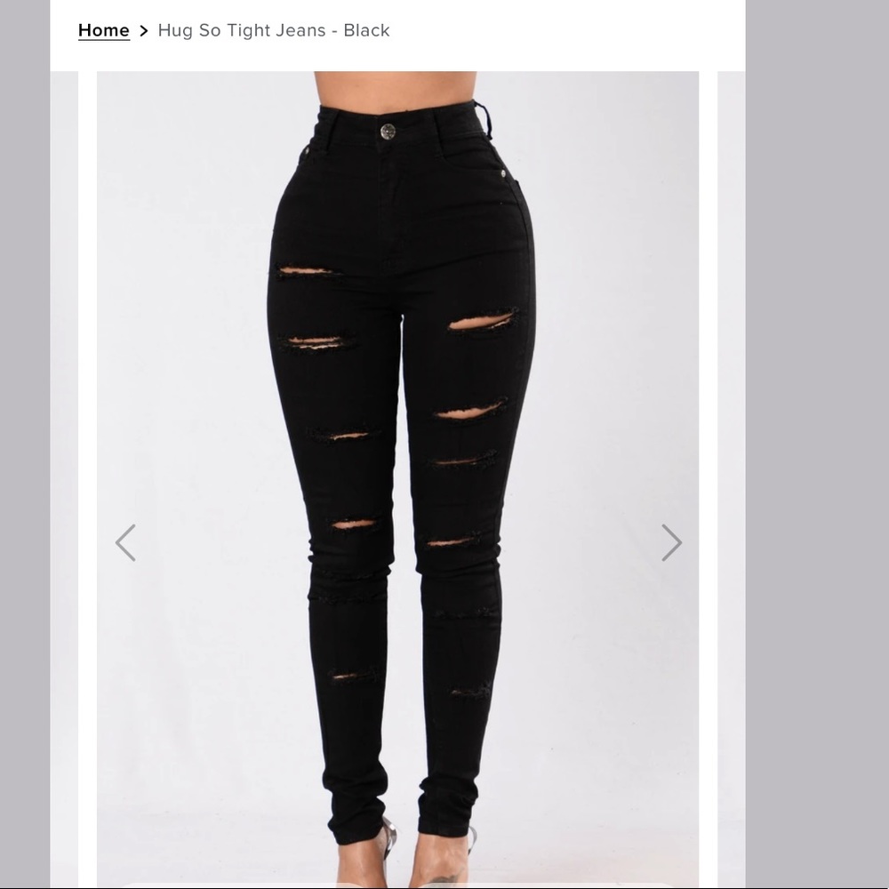 Hug So Tight Ripped Skinny Jeans - Black